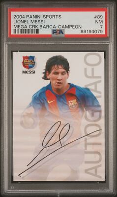 2004 PANINI SPORTS MEGA CRACKS BARCA #89 LIONEL MESSI ROOKIE RC