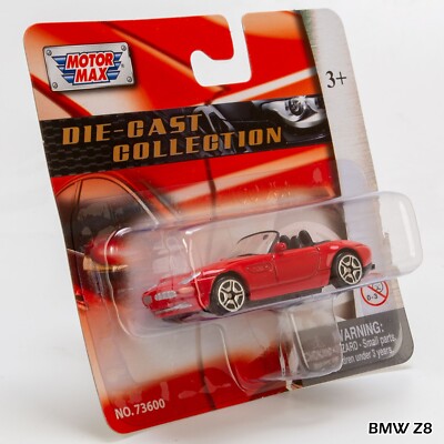 RARE Vintage Motormax 1:64 diecast car BMW Z8 Roadster RED NEW IN