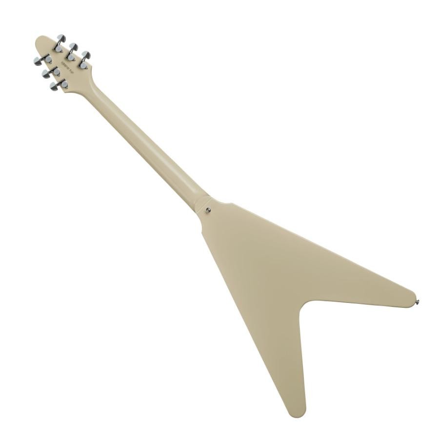 Edwards E-FV-LTD Vintage White Flying V type electric guitar with