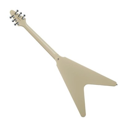 Edwards E-FV-LTD Vintage White Flying V type electric guitar with