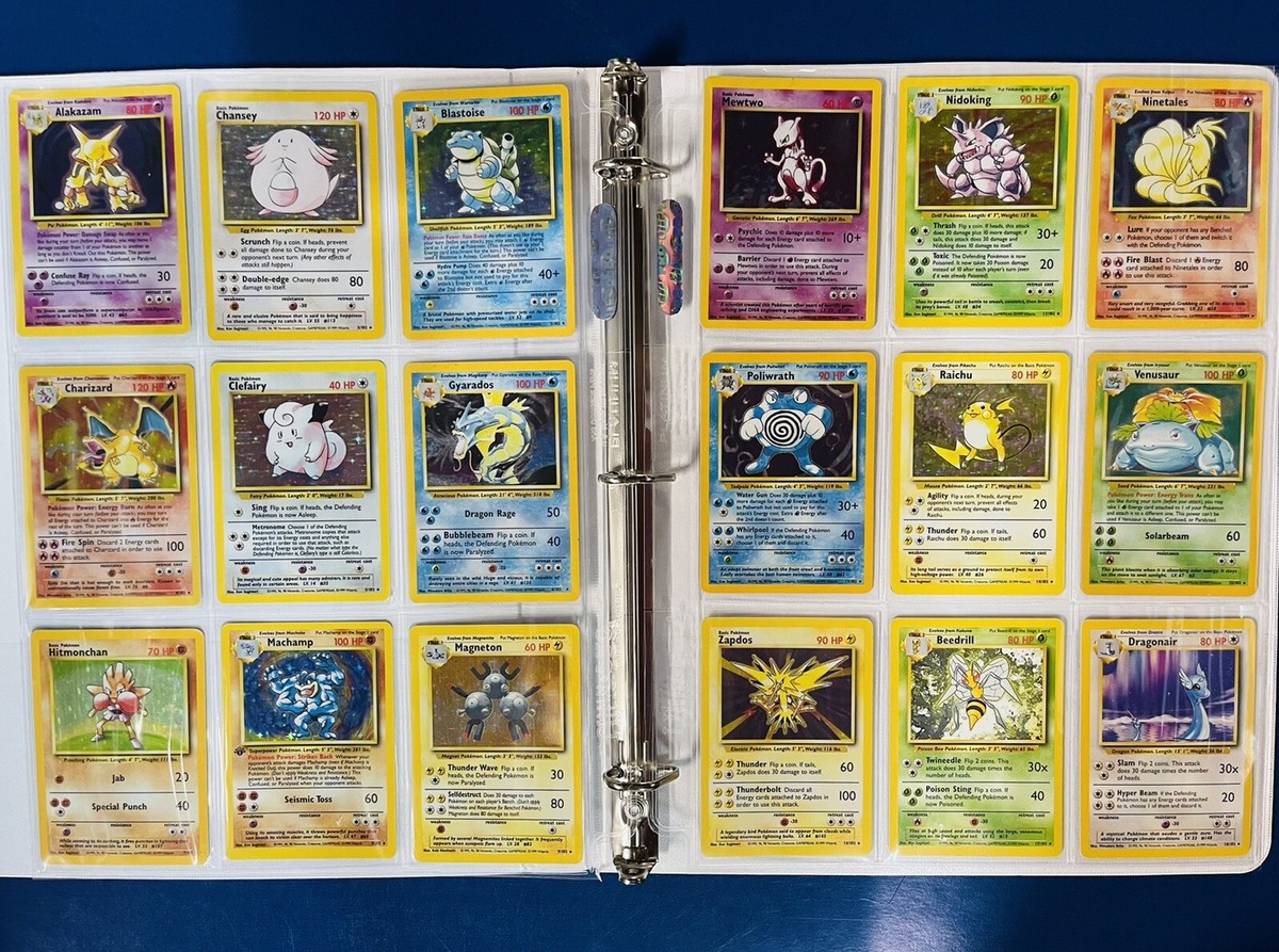 1999 Pokémon 100% Complete Base Set - 102/102 - Holo Rare Old
