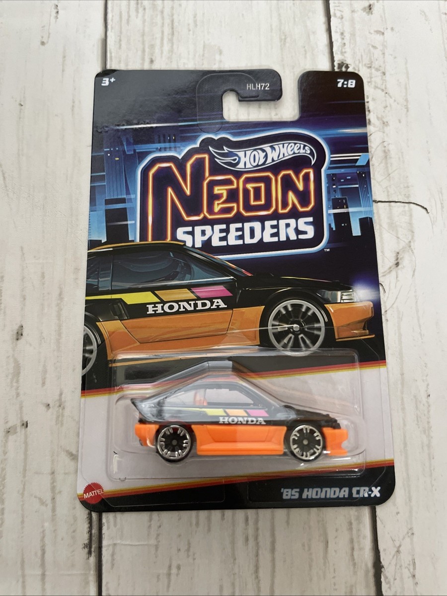 2025 Hot Wheels NEON SPEEDERS Mix 1 '85 HONDA CRX Chase METAL Base