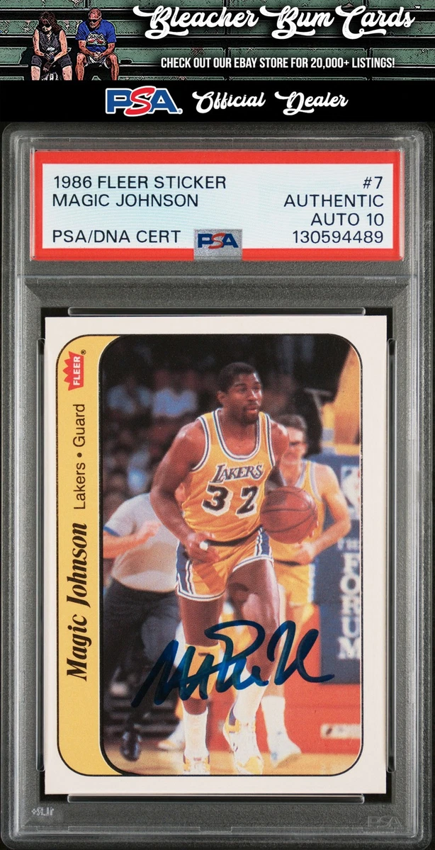 Fleer Magic Johnson Basketball Autographed Sports Trading Cards