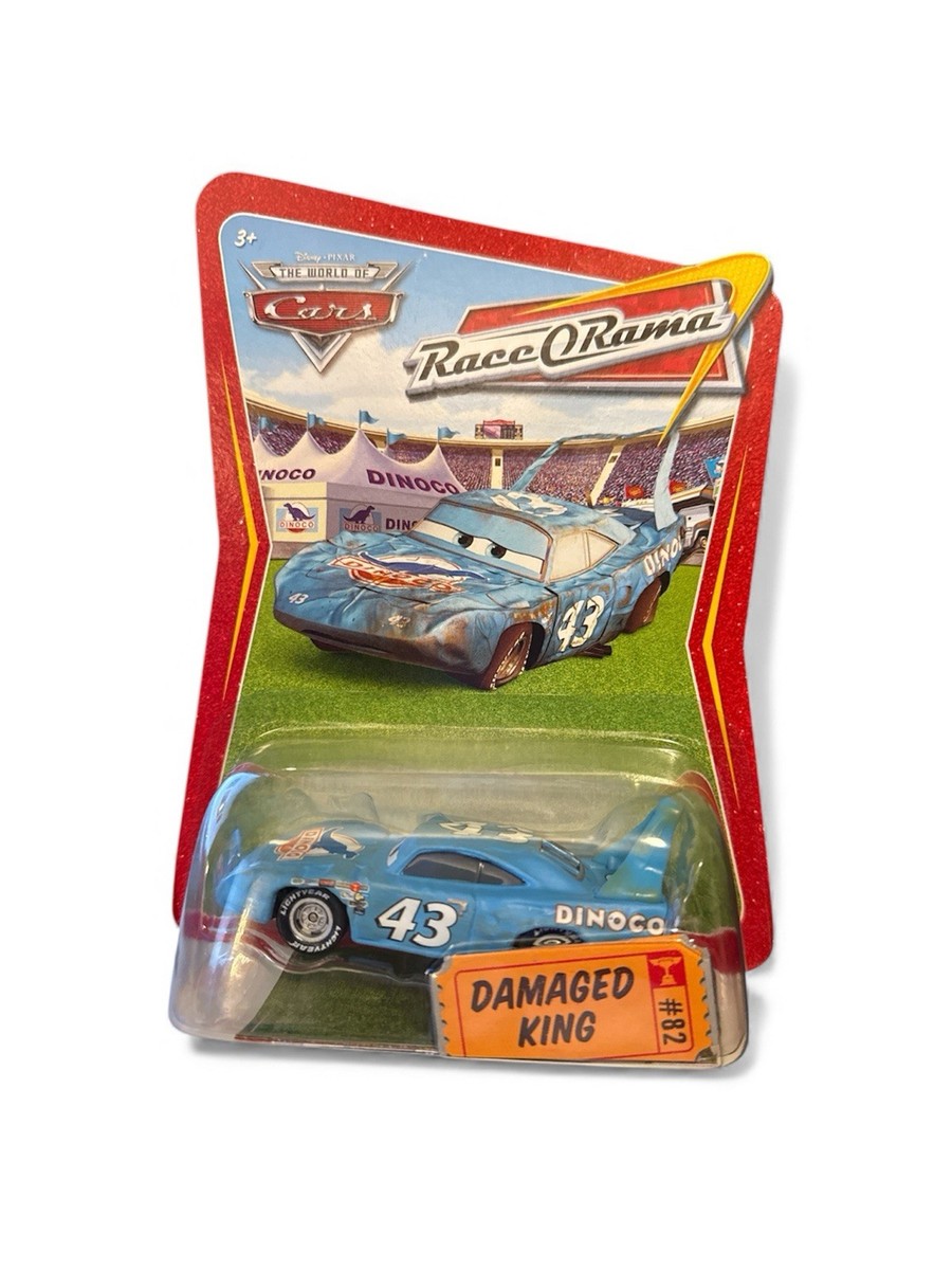 Disney Pixar Cars Damaged King Race O Rama #82 Mattel M5441 for