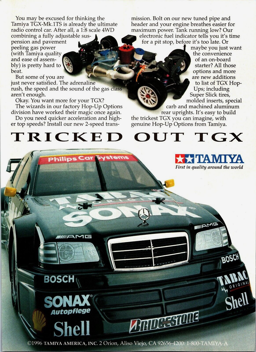 Tamiya TGX-Mk 1TS Mercedes Print Ad 1/8 4WD Ephemera Wall Art