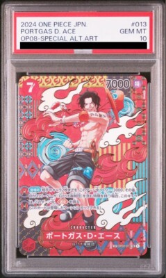 PSA 10 Portgas D. Ace OP02-013 OP08 SP ALT ART TWO LEGENDS One