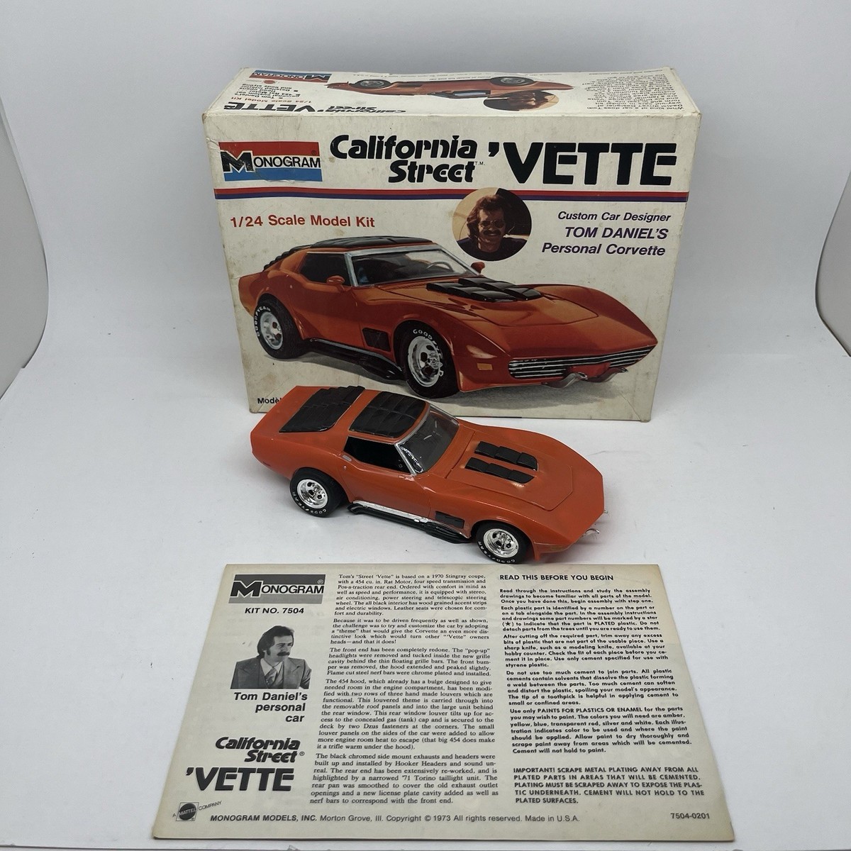 Monogram Tom Daniel's California Street Vette Corvette 1/24 Model