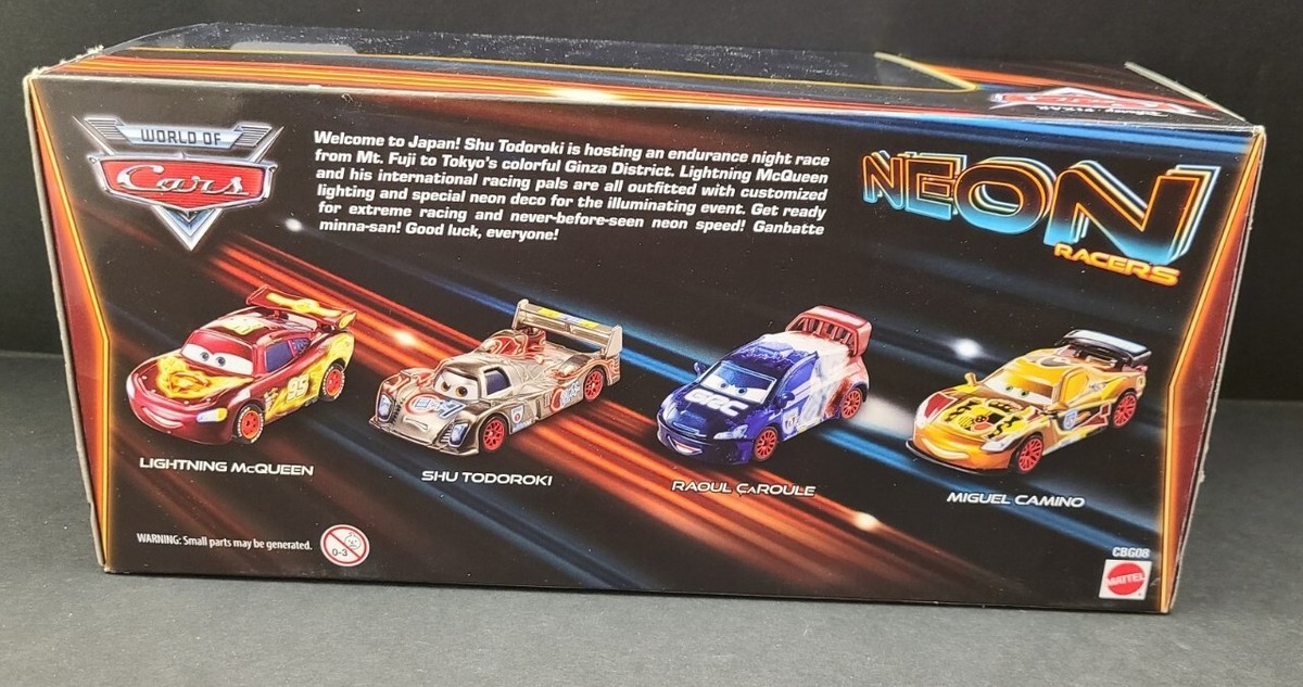 Pixar Cars 2 • Neon Speed 4-Car Gift Pack • Neon Racers 2013