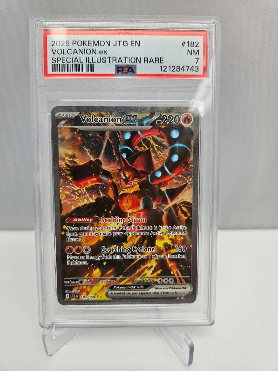 2025 Pokemon Journey Together Volcanion ex SIR #182/159 Card PSA 7