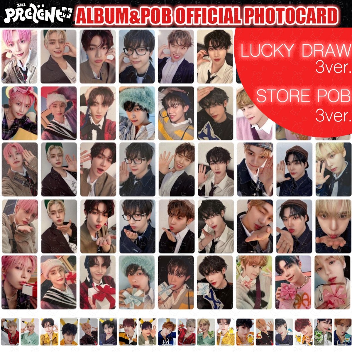 ZB1 PRESENT JAPAN ALBUM POB PHOTOCARD POKEMON TOWER RECORD LUCKY