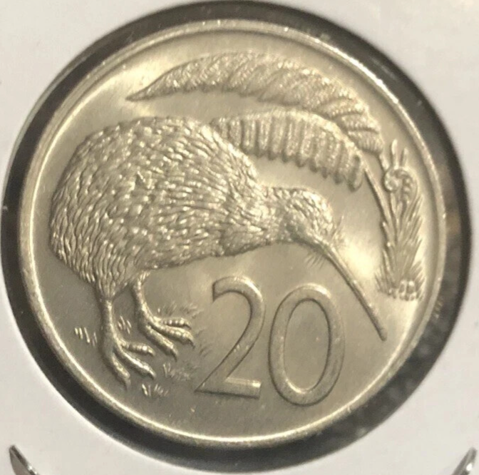1974 NEW ZEALAND - 20 Cents - Very High Grade - Vintage