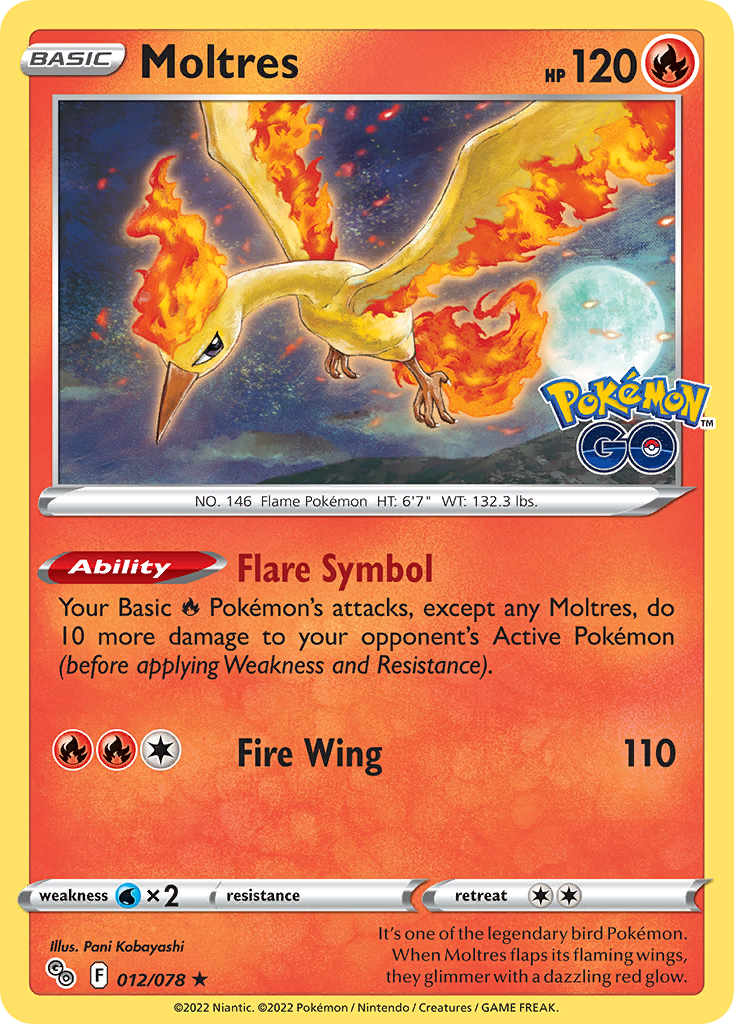 Moltres 12/78 Rare Holo | Pokémon GO | Pokemon Card | eBay