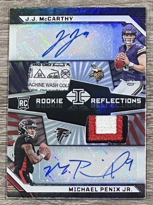 2024 Panini JJ McCarthy Michael Penix Jr. Rookie Dual Laundry Tag