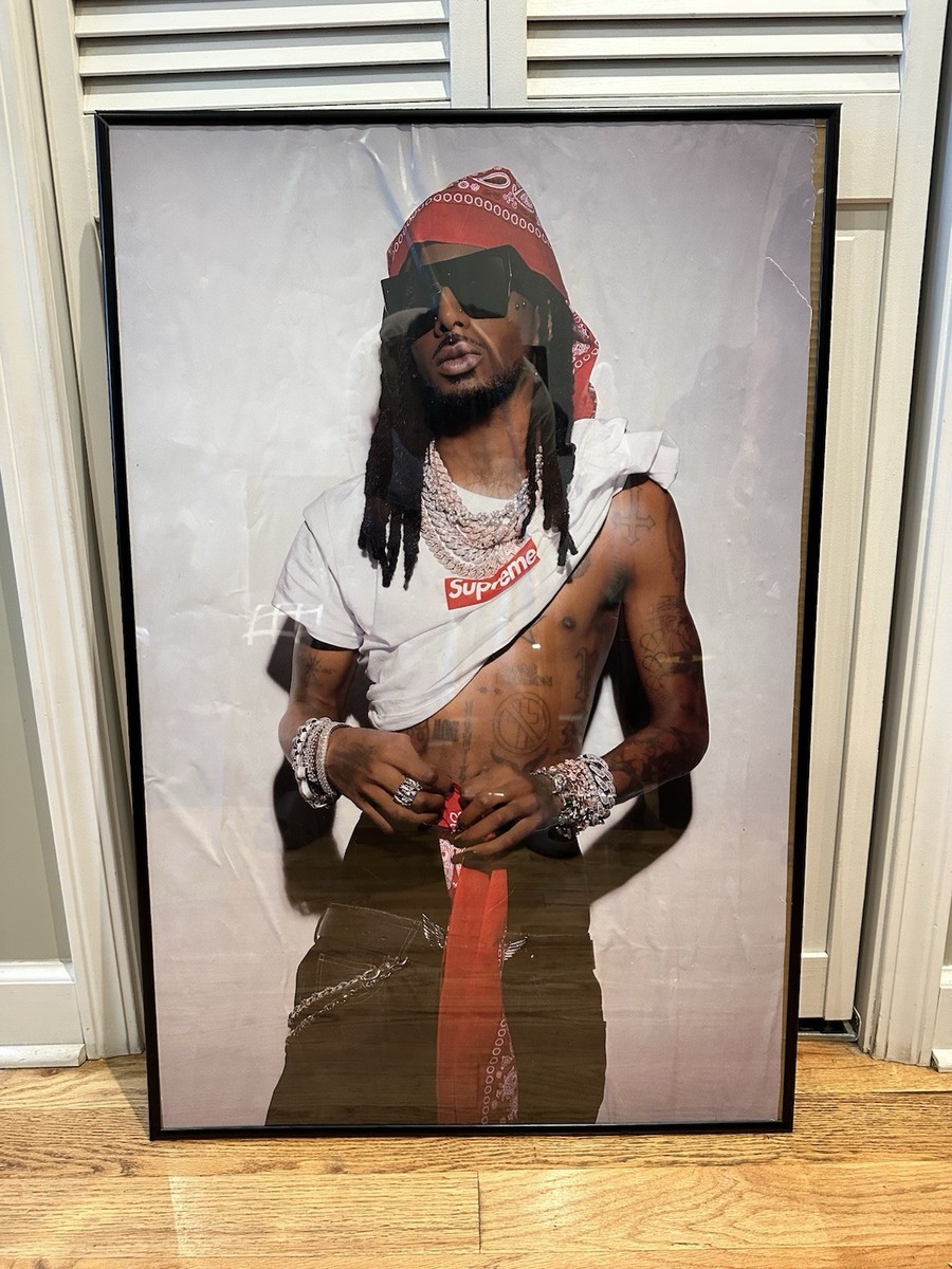 FRAMED) PLAYBOY CARTI X SUPREME 2025 BOX LOGO ORIGINAL RARE POSTER