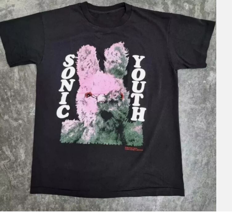 Vintage Sonic Youth Bunny T-Shirt Reprint Black | eBay
