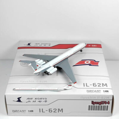1/400 JC Wings Air Koryo Ilyushin IL-62M P-881 Passenger Airplane