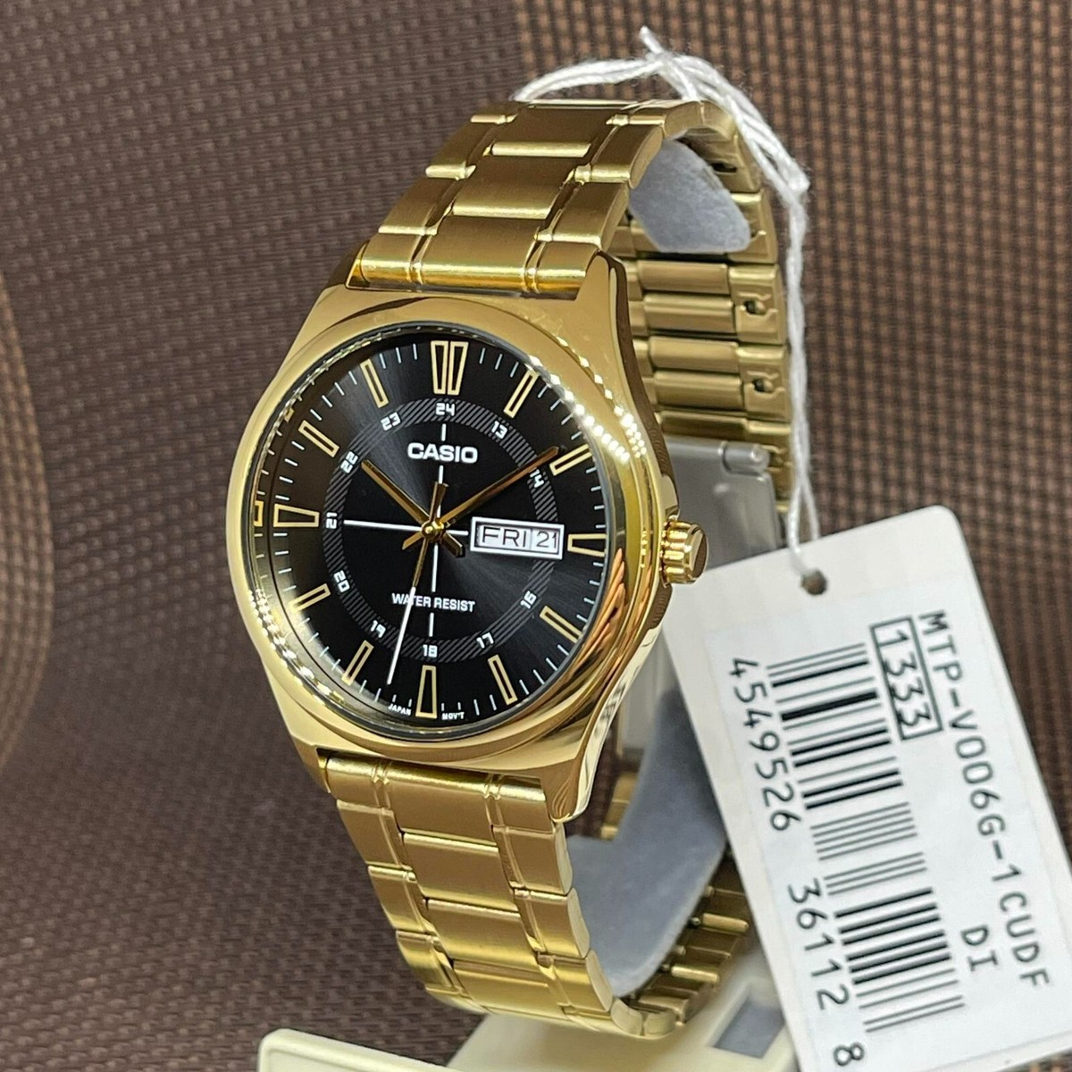 Casio MTP-V006G-1C Black Analog Stainless Steel Quartz Classic