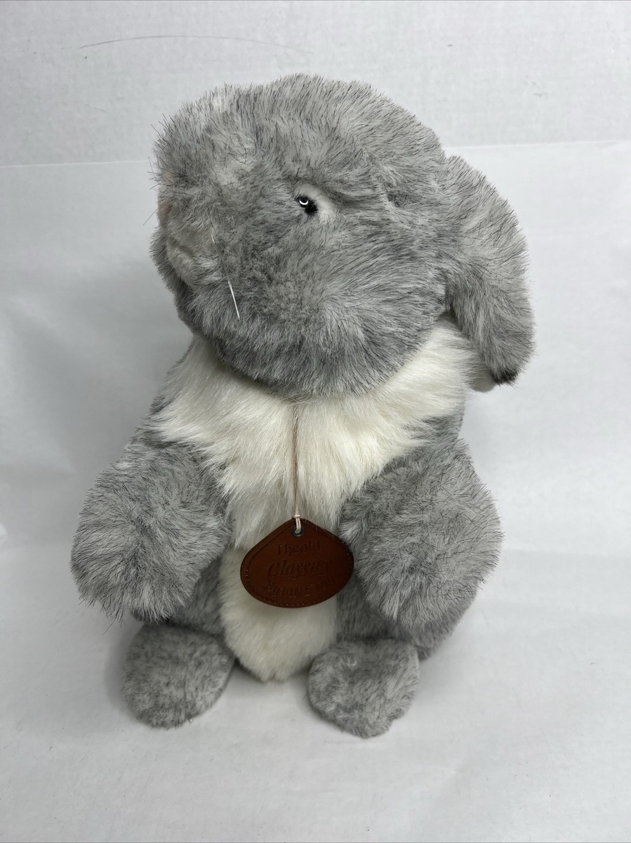 The Old Classics by Fine Toy Gray Bunny Rabbit 14”Plush Stuffed