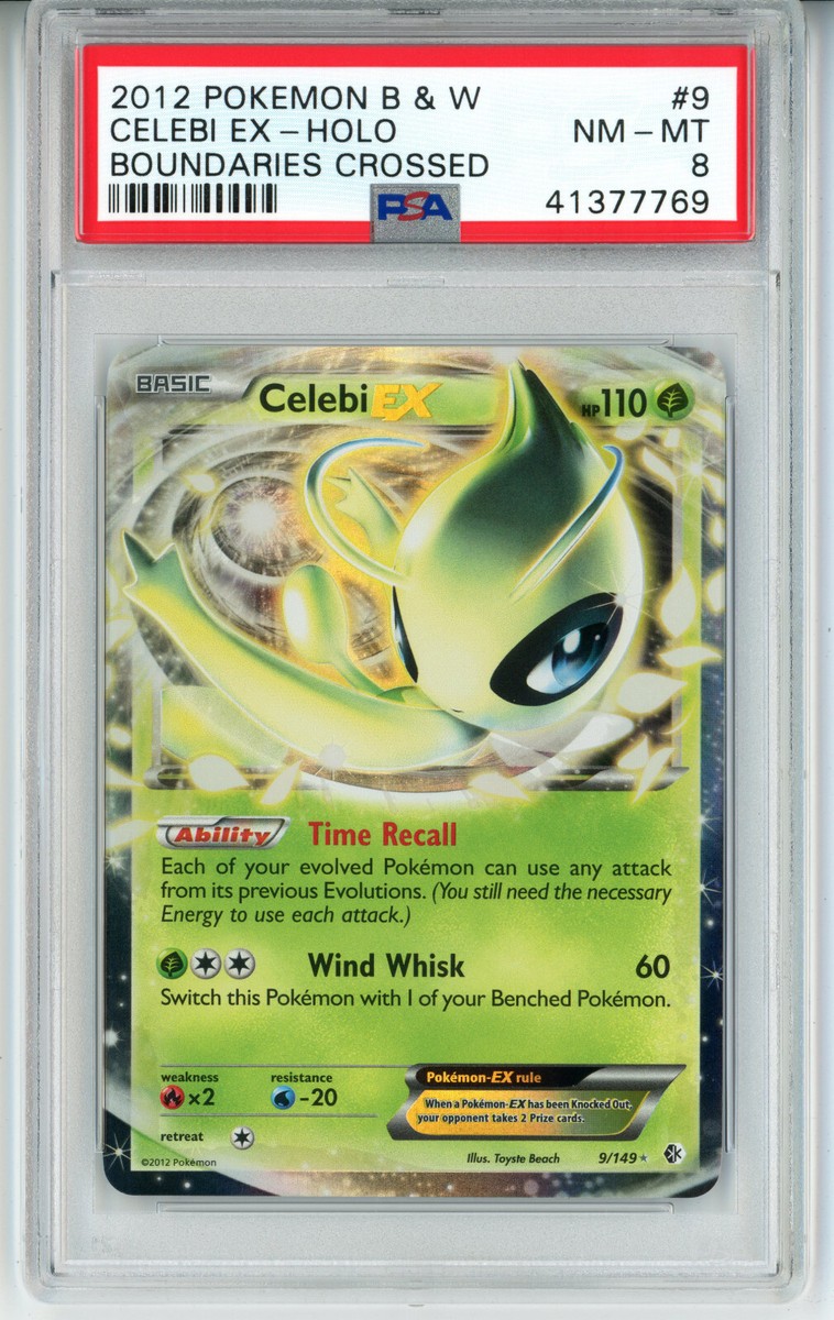 2012 POKEMON BOUNDARIES CROSSED CELEBI EX #9 HOLO FOIL PSA 8 NM