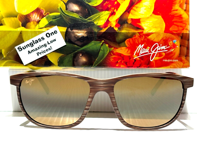 NEW Maui Jim LELE KAWA Brown Stripe POLARIZED Bronze GLASS