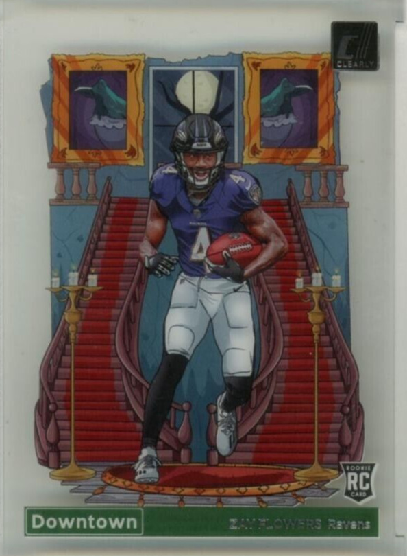 2023 PANINI Clearly Donruss Downtown #30 Zay Flowers RC Baltimore