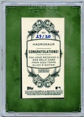 HADROSAUR 2020 Topps Allen & Ginter DNA Dinosaur Bone Relic #DR-H