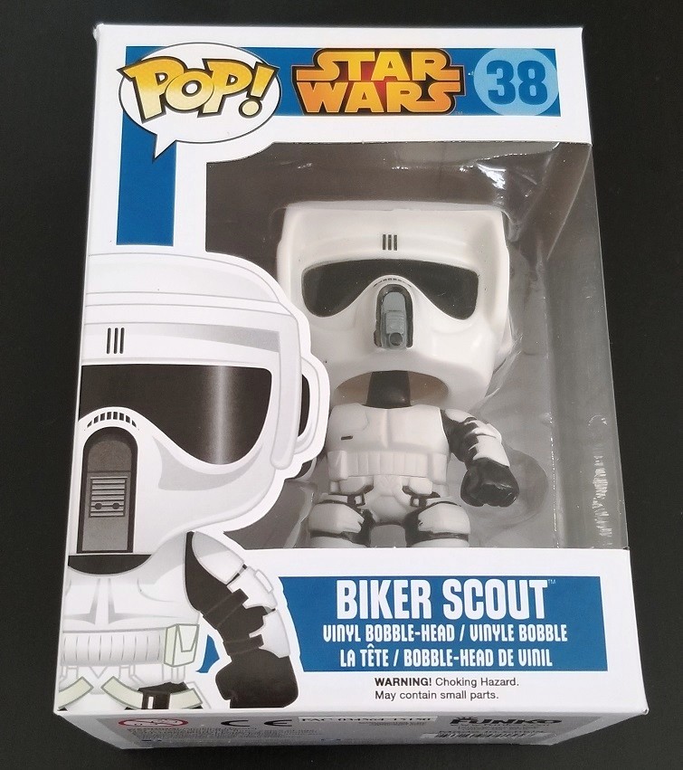 Funko Star Wars BIKER SCOUT Pop! Vinyl Bobble Head #38 (VAULTED