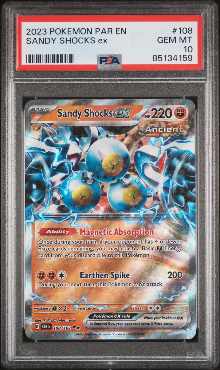 2023 Pokemon Paradox Rift PAR EN 108 Sandy Shocks EX - PSA 10 Pop