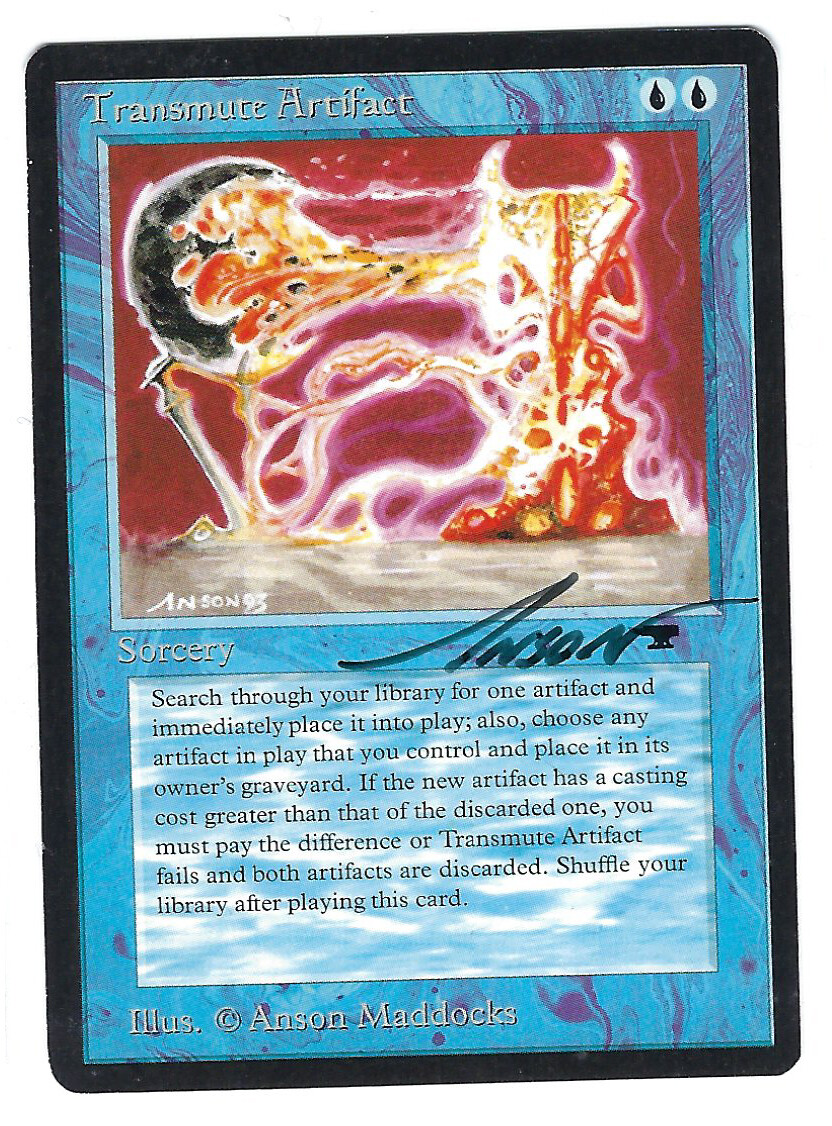 MTG Magic the Gathering, Transmute Artifact Antiquities Artist