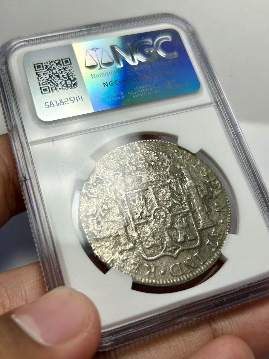 1782MO FF Mexico 8 Reales Silver El Cazador Shipwreck Coin NGC