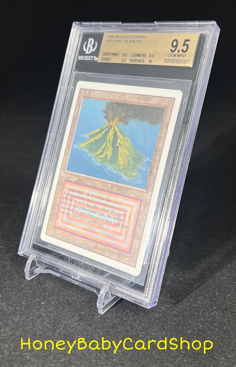 MTG 3rd Edition Revised 1994 Volcanic Island BGS 9.5Q+ (TRUE QUAD