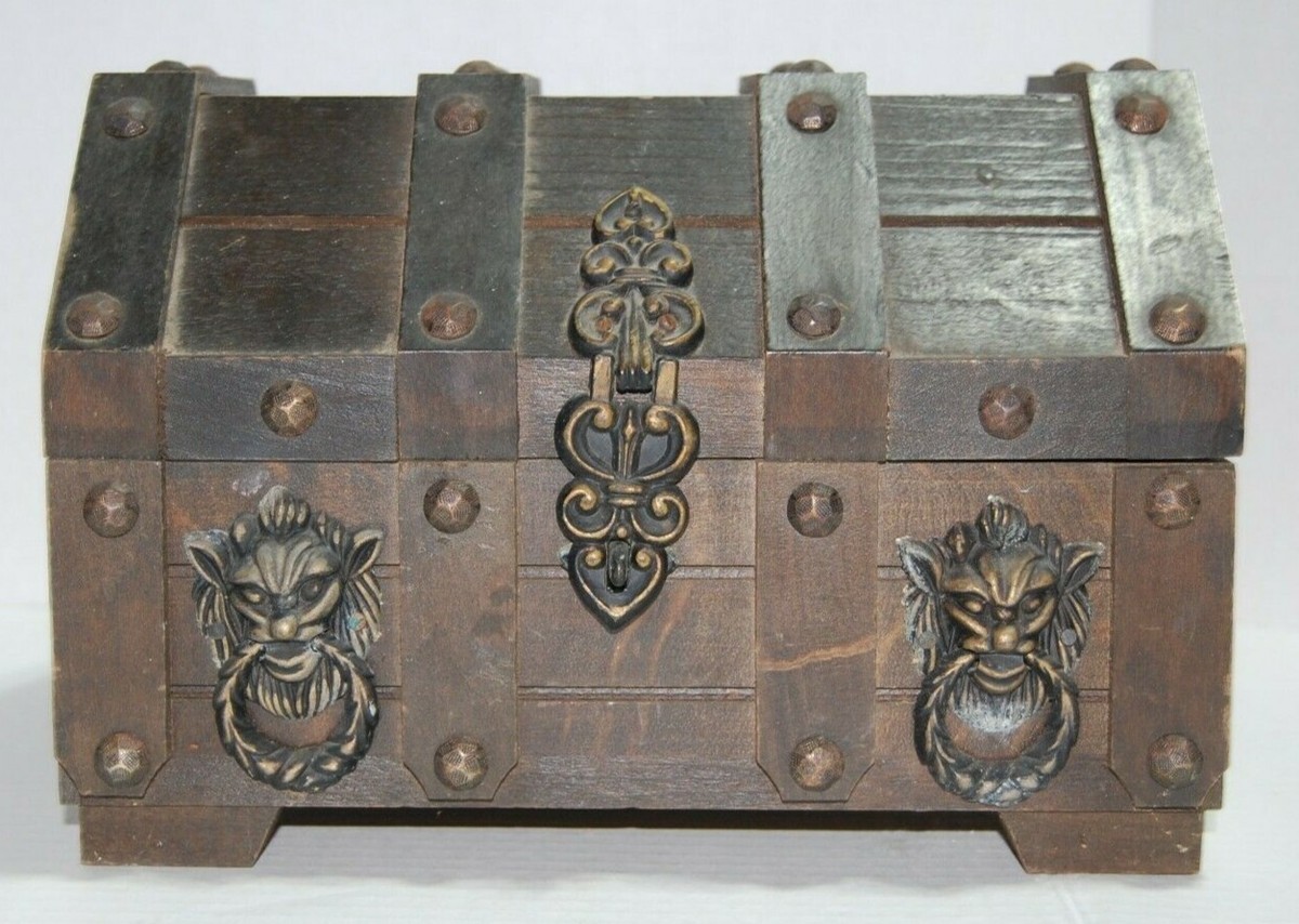 Vintage Antique Rare Treasure Chest Wooden Liquor Set Japan | eBay