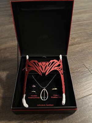 WandaVision Prop Replica Tiara Wedding Rings Necklace GameStop