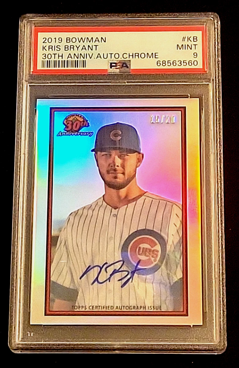 Kris Bryant Autographed Baseball Sports Trading Cards