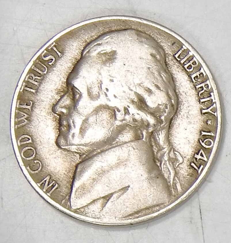1947 P Jefferson Nickel 5 cent Coin Low Mintage, No Mint Mark | eBay