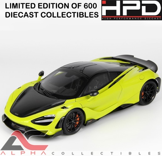 HPD 18003 1:18 McLAREN 765LT COUPE LIME GREEN L.E. OF 600 DIECAST