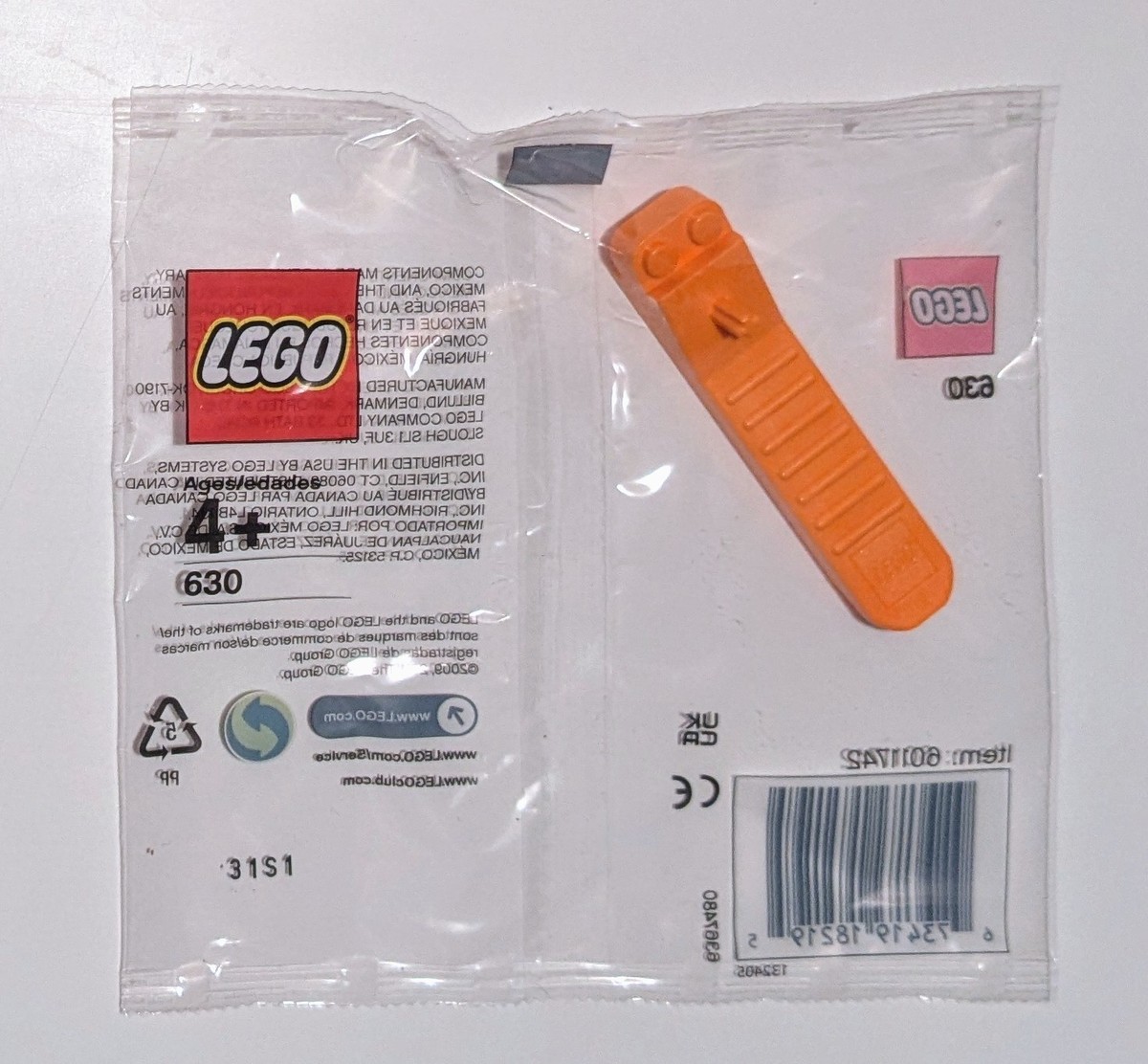 LEGO Brick Separator Tool Orange New In Original Packing #630 | eBay