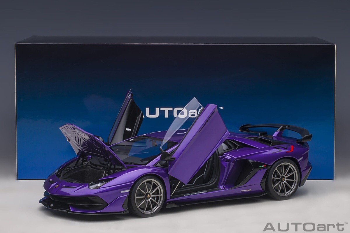 LAMBORGHINI AVENTADOR SVJ VIOLA PASIFEA PURPLE 1:18 COMPOSITE by