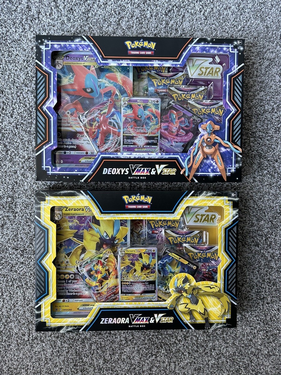 Pokemon TCG Deoxys & Zeraora VMAX & VSTAR Battle Box (Set of 2) | eBay