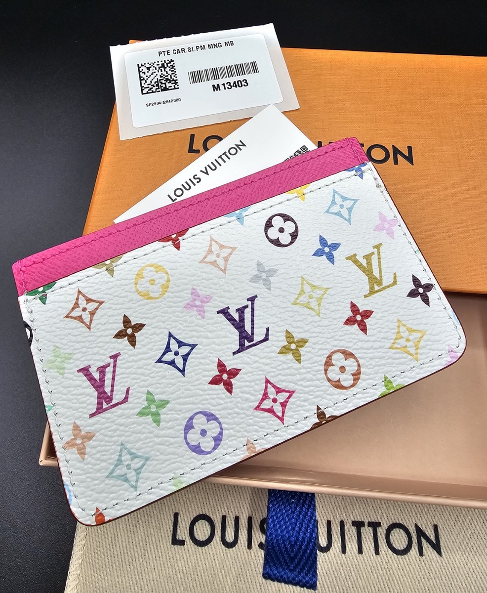 ❗Louis Vuitton x Takashi Murakami White & Pink Multicolor Card