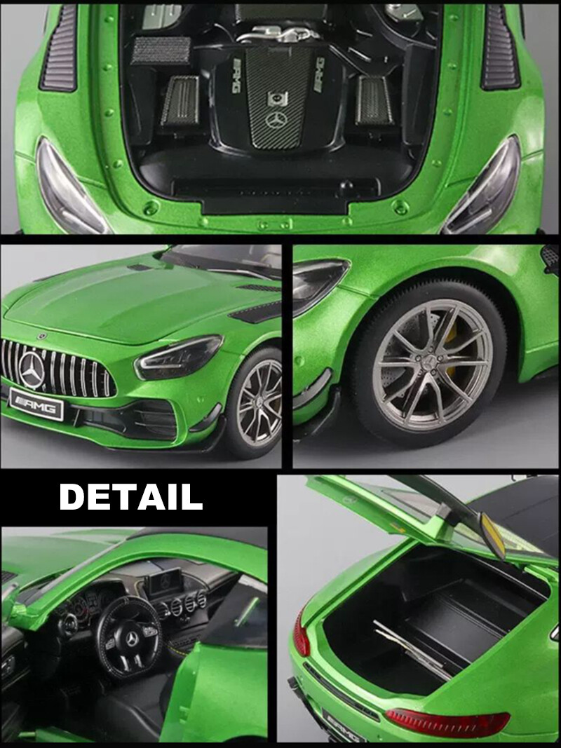 1:18 Diecast Vehicle for Mercedes AMG GT-R Model Car Toy