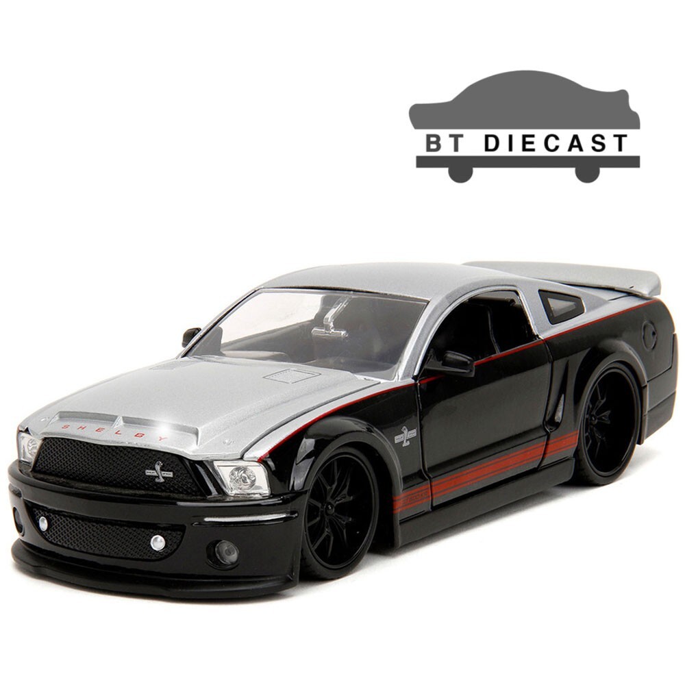 JADA BIGTIME MUSCLE 2008 FORD SHELBY MUSTANG GT-500KR 1/24 SILVER