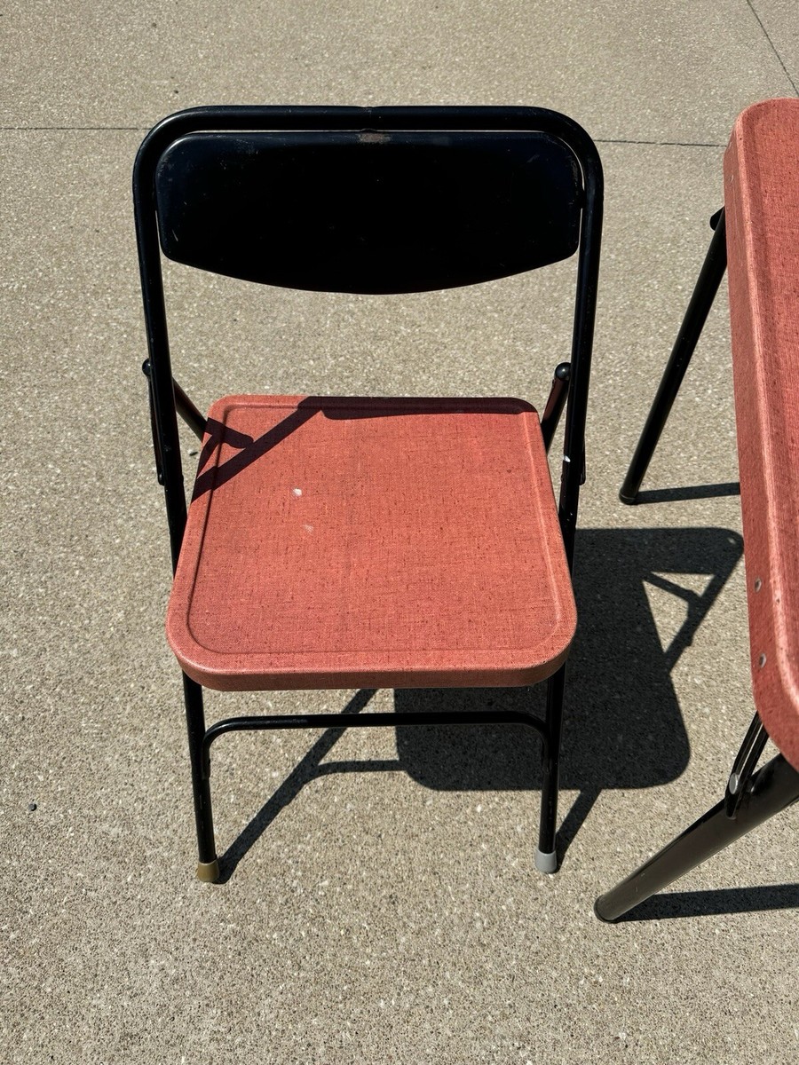 Rare Shwayder Bros Samson Samsonite Pair of Metal Folding Chairs