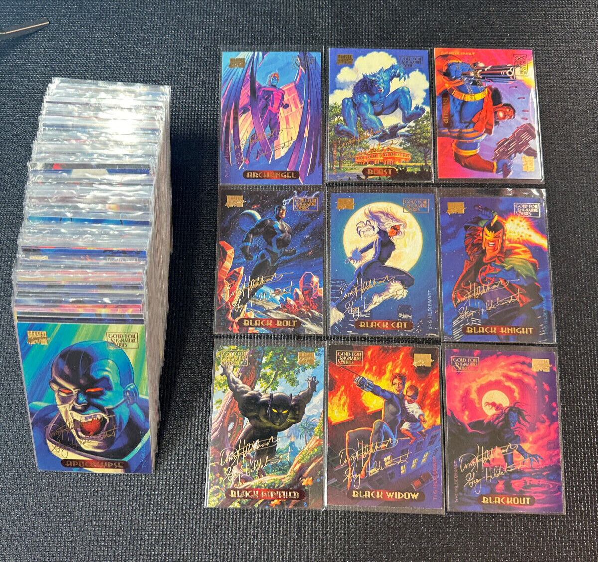 1994 Marvel Masterpieces - Gold Foil Signature Series - Complete