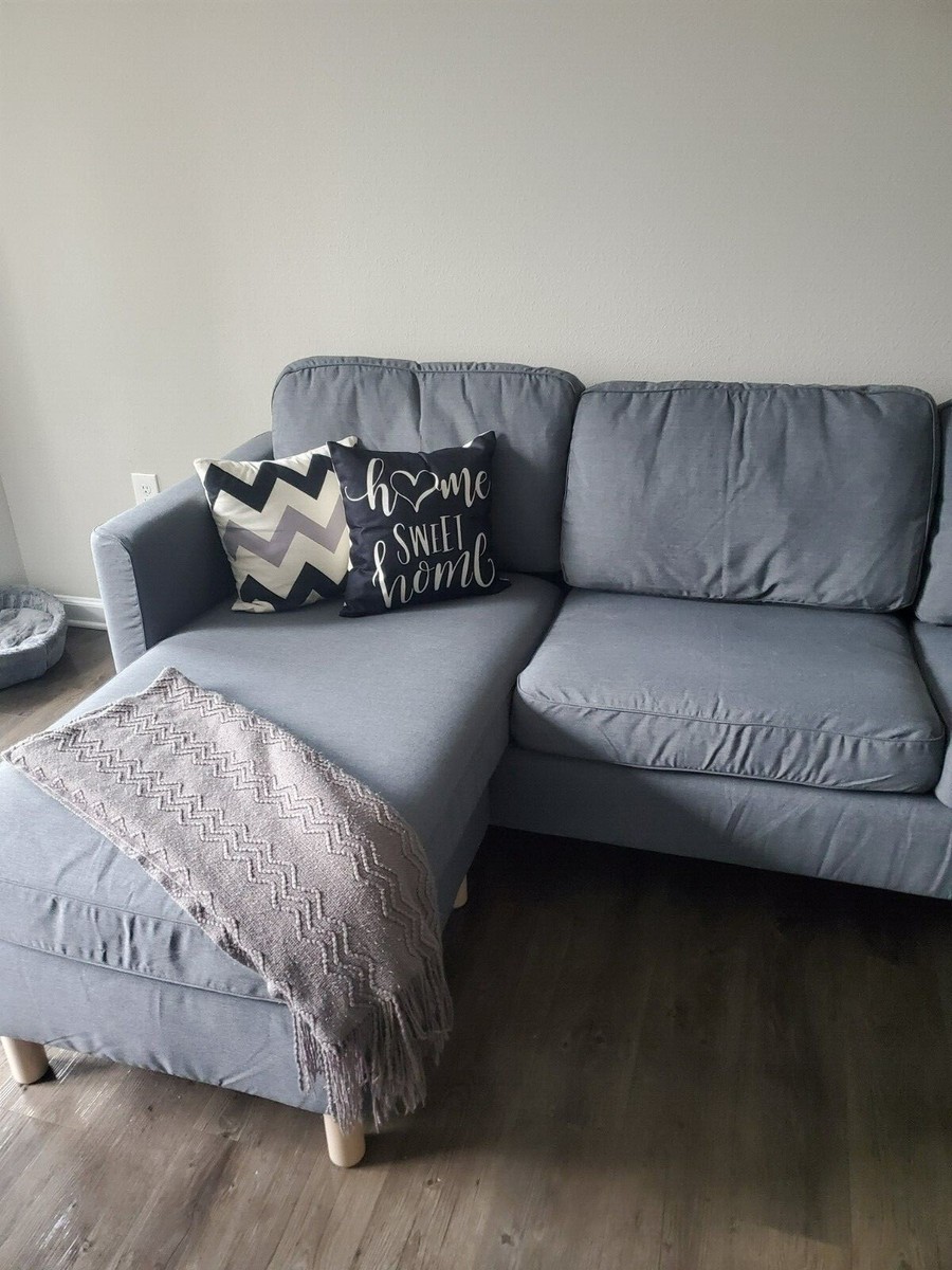 Ikea Parup 3 Seat Grey Sofa with Chase, Very Good Condition | eBay