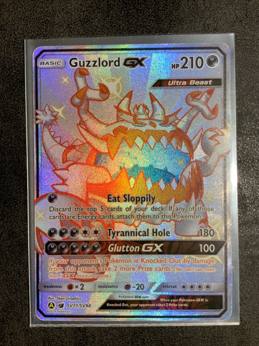 Pokemon GUZZLORD GX- SV71/SV94 Hidden Fates Shiny Vault Ultra Rare