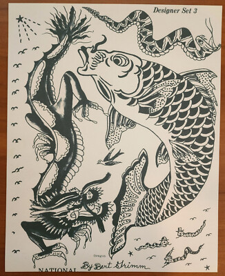 Traditional Vintage 1981 National 25 Sheet Tattoo Flash Set