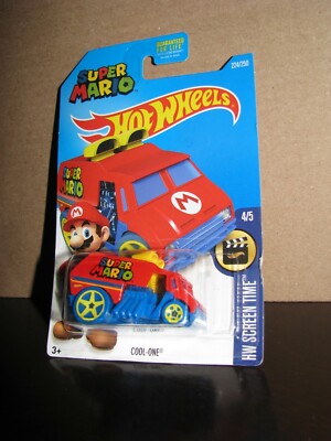 Hot Wheels 2016 #224 Screen Time #4 COOL ONE Super Mario Nintendo