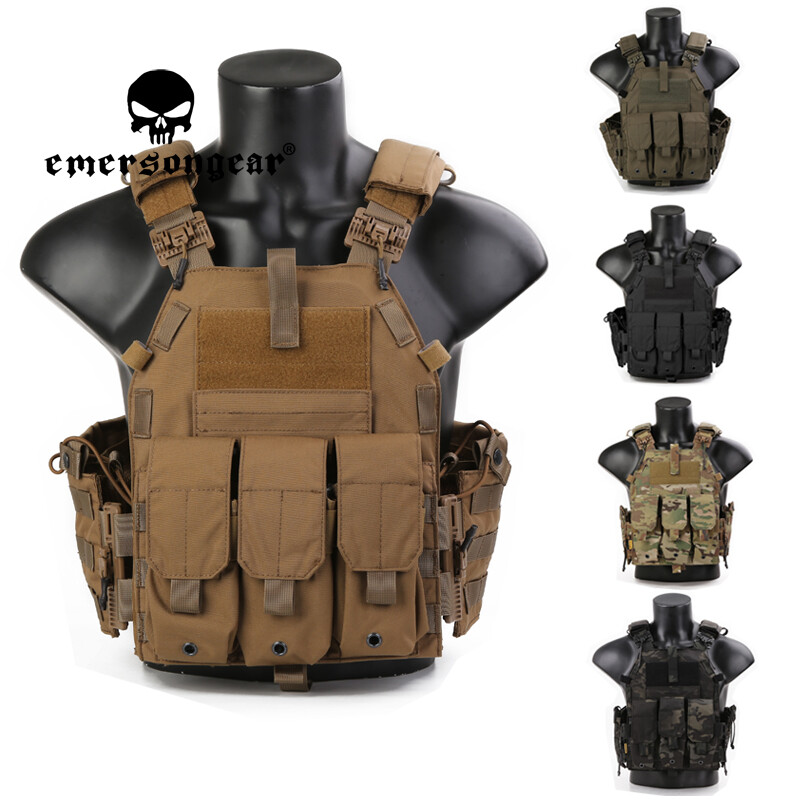 Emersongear 094K Tactical Vest ROC Plate Carrier Mag Pouch Molle
