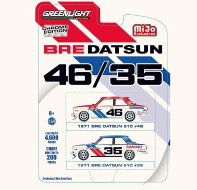 GREENLIGHT 1/64 CHROME EDITION BRE DATSUN 2-PACK 71 DATSUN 510 | eBay